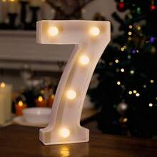 1pc/2pcs 0-9 Numeric Theme Party Decor LED Light Night Lamp, Party, Wedding, Cocktail Decoration - Multicolor - View 9