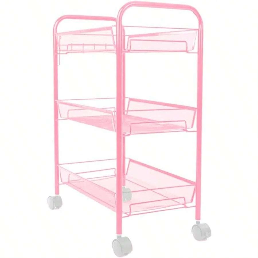 Office Furniture SetKITUL Carro de Almacenamiento Organizador Multiusos con 3 Niveles Carro de Almacenamiento para baño Carrito de Cocina Estante Organizador con Ruedas para Cocina Sala de Estar Oficina Plateado - como en la foto - Ver 1