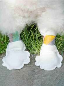 1 Set Pet Outdoor Supplies, Disposable Pet Shoe Covers, Non-Woven Dog Leg Sleeves, Suitable For Outdoor Activities, Waterproof And Non-Slip, Non-Washable Dog Shoes, Pet Shoes - Multicolor - View 3