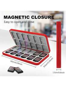 Switch Game Card Holder Case With 24 Game Cartridge Slots And 24 Micro SD Card Storage Spaces