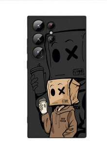 1pc Coffee Cup Shaped Anti-Drop Anti-Slip Black Phone Case Compatible With IPhone 17/17 Air/17 Pro/17 Pro Max, Honor, Redmi, Galaxy A04e/A05s/A13/A14/A15/A34/A35/A50/A52/A53/A54/S21/S22/S23/S24/S25/S25Ultra, 6A/7A/8A, 12T/13T/14T - Negro - Ver 7