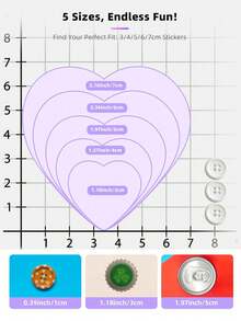 1-96张定制心形贴纸 - 透明防水防油贴纸，可定制照片、图案、标志和文字，适用于节日装饰、生日礼物、新年礼物、礼品包装、信封、情侣、家人、父母、朋友等 - 非常适合婚礼、情人节、母亲节、父亲节、生日派对、周年纪念日 - 多色2 - 查看 10
