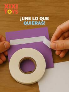 2 Pz Cinta Doble Cara 3 Mt Largo X 1.8 Cm Resistente Blanca - Blanco - Ver 5