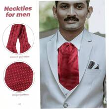 GAROZATION Accesorios de disfraces Correas de amarre correa de amarre bufanda para hombre corbata Polister - Rojo oscuro - Ver 2