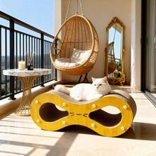 Cadeira de Descanso para Arranhar Gatos Internos Marrom, Prancha de Arranhar de Dois Lados, Tapete Grande para Arranhar Gatos - A - Visão 5