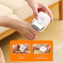 1 Set New Portable Rechargeable Electric Foot Grinder | Dual Speed, 3 Coarse/Medium/Fine Grinding Heads For Rough Polishing, Smart Display USB Charging, Easy To Use, Caring For Cracked And Dry Skin, Plastic Material, Battery Powered, Great Gift For Valentine's Day, Mother's Day, Father's Day - Multicolor - View 5