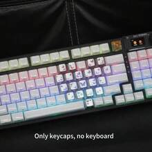 21键心形蝴蝶透明背光OEM侧印键帽，兼容机械键盘，简约键帽风格，心形键帽，高品质印刷，侧刻键帽，DIY键盘组装，带排线，键帽更换，键盘收藏家，色彩鲜艳 - 愛心蝴蝶 - 查看 10