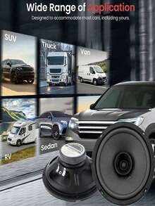 1pc 4/5/6 Inch 600W Car Audio Speaker, 2-Way Full Range Speaker With Car Frequency Response, Subwoofer Midrange Super Slim Upgrade Speaker