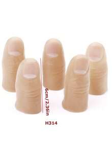 1/5/10pcs Cleaning & Protective Finger Sleeves, Finger Protectors, Moisturizing, Anti-Cracking, Anti-Injury, Writing, Anti-Abrasion, Anti-Freeze Finger Covers, Anti-Pain Sleeves, Realistic Finger Covers - Multicolor (Finger Simulation) - View 9