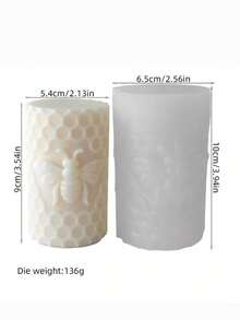 1个天然六边形蜂窝硅胶模具 - 易脱模/可重复使用，适用于蜡烛/蜂蜡，圣诞节/感恩节/养蜂人礼物硅胶模具 - 白色 - 查看 11