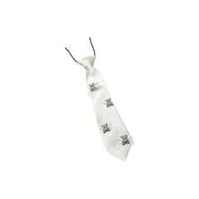 Corbata de tela suave ajustable para hombres y mujeres, uso rpido, oficina, uso diario, elegante, para reuniones de negocios - blanco - Ver 5