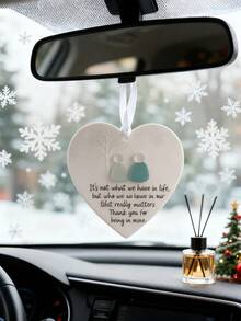 1pc Friendship Heart Shaped Pendant, Eternal Friendship Memorabilia, Car Charm, Heart Window Decor, Perfect Gift For Best Friend, Family, Valentine's Day Pendant, Acrylic Art, Ideal Gift For Loved One, Birthday, Christmas, Home Decor, Women, Christmas Tree, Room Decor, Valentine's Day - Multicolor - View 3