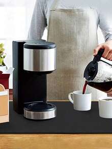 1片装咖啡垫，厨房台面餐具沥水垫，沥水垫，吧台垫，餐具沥水垫，咖啡吧台垫，硅藻土吸水垫，咖啡机垫，吸水防污，超强吸水，速干，耐热，带橡胶底 - 黑色 - 查看 5