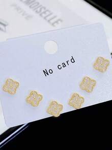 1 Cặp/3 Cặp Hoa tai đinh tán bằng bạc Sterling 925 mạ Zirconia sang trọng thanh lịch dành cho nữ, Thích hợp cho hàng ngày, tiệc tùng, quà tặng cho bạn bè, Hoa tai mùa thu, Quà tặng Giáng sinh, Phụ kiện trang sức bạc thiết kế chữ C kép - Hoa tai 2 - Xem 17