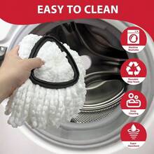 Spin Mop Set O - Ceda EasyWring 1 - System, Includes 2 Mop, 1 Mop Handle 30 - 58in Adjustable 4 - Section Pole 1 Spin Base - 1個手把+1個底座+1個刷子+2個刷頭 - 查看 8