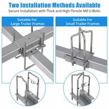 Garvee 2PCS Rustproof Galvanized Steel Boat Trailer Guide, 20.5 In Adjustable Design Trailer Guide Poles, Heavy Duty Roller Guide-On System, For Ski Boat, Fishing Boat - White - View 5
