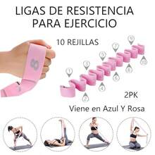 XGWLigas de Reencia para Ejercicio2 PK Bandas de Reencia para Ejercicios Bandas EláSs de Entrenamiento Bandas de Ejercicios Adecuadas para Fisioterapia Moado Corporal Fitness. - Rosa y Azul Claro - Ver 2