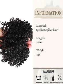 Curly Fluffy Chignon Hairpiece Synthetic Tousled Messy Bun Hair Elastic Band Updo Chignon Hair Hairpiece For Women - Multicolor - View 3