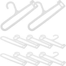 迷你塑料袜子架、围巾架、娃娃衣服收纳架、玩具娃娃服装架、紧身裤架、紧凑型挂杆收纳架，适用于小型配件，表面光滑，家居厨房收纳架 - 白色 - 查看 1