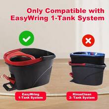 1/2/4个装旋转拖把替换头，超细纤维拖把替换头，兼容三角旋转拖把，360度微旋转拖把替换头，轻松清洁房屋地板，家用地板清洁用品，易于组装，可水洗，可重复使用。 - 紅色 - 查看 5