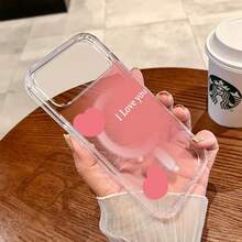 heart-shaped pattern phone case For  11 12 13 14 15 16 17 Pro Max 14 15 16 Plus 17 AIR 16e Luxury fashionable acrylic magnetic wireless charging hard case cover - yklTe amo transparente75LR - Ver 5