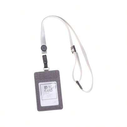 GRIRIW Porta Credencial De Tela Con Correa Bolsa Para Estuche Para Identificacin Vertical Resistente y Duradero