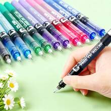 7pcs/Set 0.5mm Liquid Ink Colorful Ballpoint Pens, Quick-Drying Smooth Writing Pens For Journaling, Signing, Drawing, Office And School Use, Back To School Gift, Random Color - Multicolor - View 7