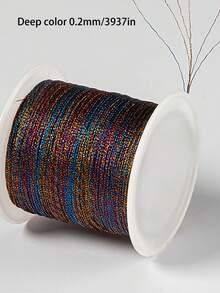 Gold/Silver Metallic Braided Cord, Suitable For Making Bracelets, Necklaces, DIY Tassels, Beaded Jewelry, Shamballa Cords And Other Accessories. - Multicolor - View 20