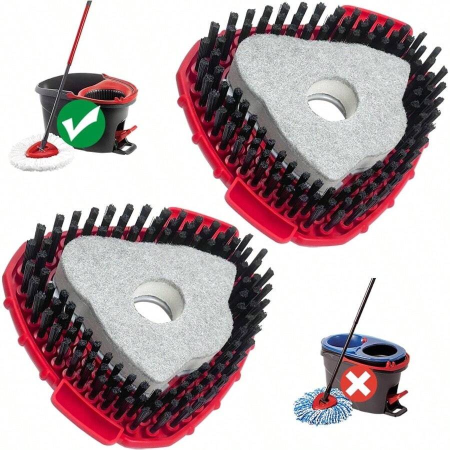 Spin Mop Set O - Ceda EasyWring 1 - System, Includes 2 Mop, 1 Mop Handle 30 - 58in Adjustable 4 - Section Pole 1 Spin Base - 2 đầu bàn chải chà - Xem 1