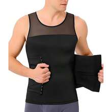 Chaleco Faja Corset Ajustable Para Caballero, Fajas para Hombres, Ligero y Transpirable, Hombre Faja de Abdomen para Ejercicios de Gimnasio, Adelgazamiento del Abdomen y Soporte de Cintura - SG - Ver 1
