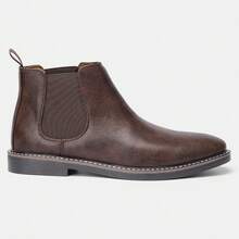 Men's Chelsea Boots, Casual Business Commuter Boots, Retro Ankle Boots - Mocha Brown - View 7