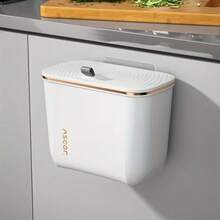 1pc Wall-Mounted Trash Can For Home, Bathroom, Toilet, Kitchen, Living Room, And Bedroom – Large Capacity Paper Basket, Space-Saving Waste Bin, Stylish Wall-Hung Garbage Container, Durable Kitchen Accessory For Hotel Use, Easy-Clean Design, Multi-Room Mounting, Modern Organization Solution - Multicolor - View 10