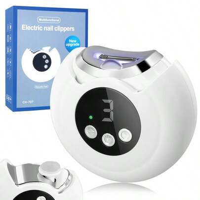 Nail Clipper, 3 Speeds Automatic Nail Trimmer For Adults Seniors, Fingernail Cutter And Polisher Fingernail Trimmer For Men Women Gift