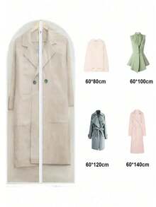 1/5/10 Pcs Transparent Garment Dust Cover Bags, Zippered Hanging Clothes Storage Bags For Coats, Shirts, Dresses, Pants, Suitable For Wardrobe, Bags, Storage Bags, Back To School Supplies - Multicolor - View 7