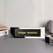 1 Stück personalisiertes Acrylglas Büro Schreibtisch Namensschildchen, luxuriöser Retro-Stil, individuell gestaltetes Büro Schreibtisch Namensschildchen, Büro Schreibtisch Dekoration, Büro Zubehör, Lehrer Chef Kollege Mitarbeiter Dankeschön Geschenk (Gravur Muster 1), individualisiertes Geschenk, Geburtstag Abschluss Dekoration, Feiertags Kalender - Verschiedenfarbig - Übersicht 19