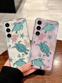 1pc Underwater Swimming Turtle Phone Case Soft Protective Cover Compatible With IPhone 17/17 Air/17 Pro/17 Pro Max, Honor, Galaxy A04e/12/A13/A14/A34/A50/A52/A53/A54/S21/S22/S23/S24/S25/S25Ultra, 6A/7A/8A, 12T/13T - Clear - View 2