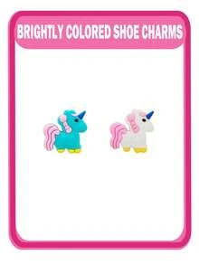 16 pezzi Charm a forma di ciambella serie unicorno per zoccoli e sandali, decorazione scarpe di qualità premium, accessori popolari, ottimo regalo per adolescenti, uomini, donne e adulti - Multicolore - Visualizzare 7