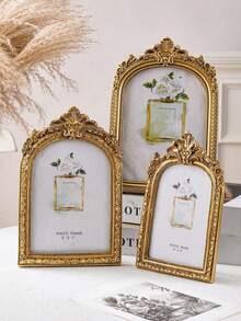 复古欧式金色拱形相框，装饰相框，适合家居装饰和照片展示，是生日、毕业典礼和其他场合的理想礼物。 - 彩色 - 查看 2