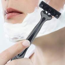 Juego de Maquinilla de Afeitar de 3 Capas para Hombres, Cuchillas de Acero Inoxidable y Mango de Plástico, Lavable, Maquinilla de Afetar Desechable y Práctica para Viajes - Multicolor - Ver 9