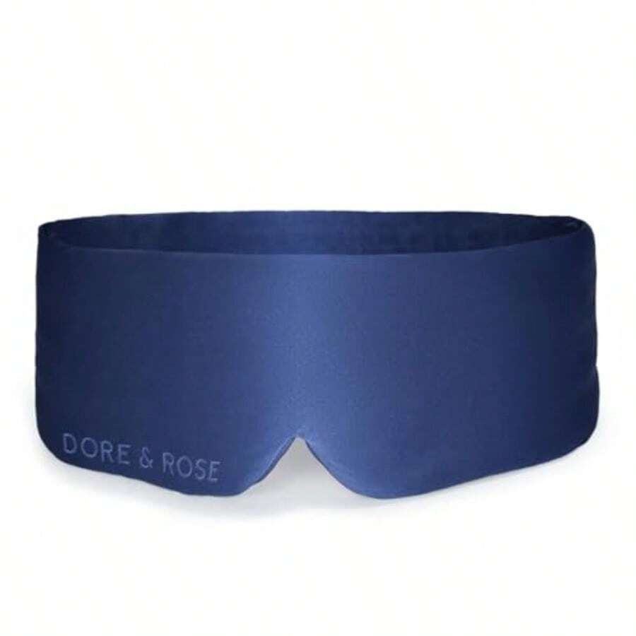 Dore and Rose Deep Sleep Mask Light Blocking 23 Momme Mulberry Silk Eye Mask Ultra Soft Adjustable - Travel Sleeping Mask for Men and Women - ベージュ - チェックする 1
