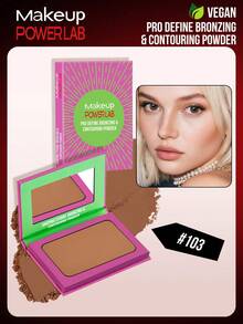 Misslyn Polvos bronceadores y de contorneo POWERLAB-SHAPING STUDIO, polvos compactos, polvos bronceadores y de contorneo, acabado mate, suave y fácil de mezclar, ultra finos y de larga duración - #103 - Ver 1