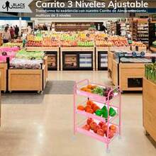 Office Furniture SetKITUL Carro de Almacenamiento Organizador Multiusos con 3 Niveles Carro de Almacenamiento para baño Carrito de Cocina Estante Organizador con Ruedas para Cocina Sala de Estar Oficina Plateado - como en la foto - Ver 4