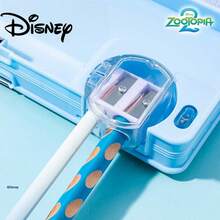 Disney Zootopia Image Multi Functional Pencil Box Student Double Layer Large Capacity Pencil Box Flowing Sand Stationery Storage Box Divided Orderly Storage Cute Cartoon Pen Box Cover Double Sided Magnetic Buckle Back To School Gift Back To School Season Essential - Zootopia Multifunctional Pencil Case - View 4