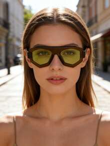 男女通用时尚装饰眼镜，女士/男士经典复古设计师眼镜，防护 - 彩色 - 查看 9