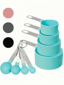 8pcs Measuring Cups & Spoons Set, Stackable Cups And Spoons, Nesting Measure Cups With Stainless Steel Handle, Kitchen Gadgets For Cooking & Baking - Multicolor - View 13