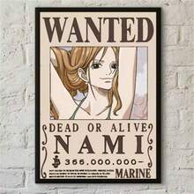 ONE PIECE 1/2/3/6件套复活节流行卡通海报印刷帆布墙画，适用于卧室、客厅、酒吧、咖啡厅、入口处，无框墙面装饰