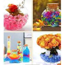 40.000 piezas/30.000 piezas/20.000 piezas/1.000 piezas Perlas de gel de agua de colores, perlas de relleno de jarrón, perlas de agua, perlas hidropónicas. Estas sorprendentes perlas se expanden al entrar en contacto con el agua y no requieren riego frecuente después de su uso. Adecuadas para relleno de velas y jarrones, cultivo sin suelo y talla grande. - color - Ver 6