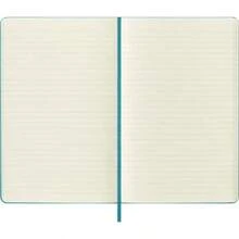 Moleskine - Cuaderno clásico, tapa dura, grande (13 x 21 cm), liso/blanco, verde mirto, 240 páginas(Rayas Azul (reef blue)) - Multicolor - Ver 6