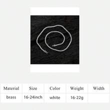 MDFUN 1pc Fashionable, Versatile & Elegant 2mm Cubic Zirconia Tennis Necklace, Suitable For Women's Daily Wear - 2mm-4 Claws - View 14