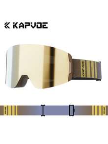 KAPVOE 1件装 KAPVEO 运动眼镜 滑雪镜 滑雪面罩 单板滑雪 男女通用 雪地滑雪镜 - 彩色 - 查看 17